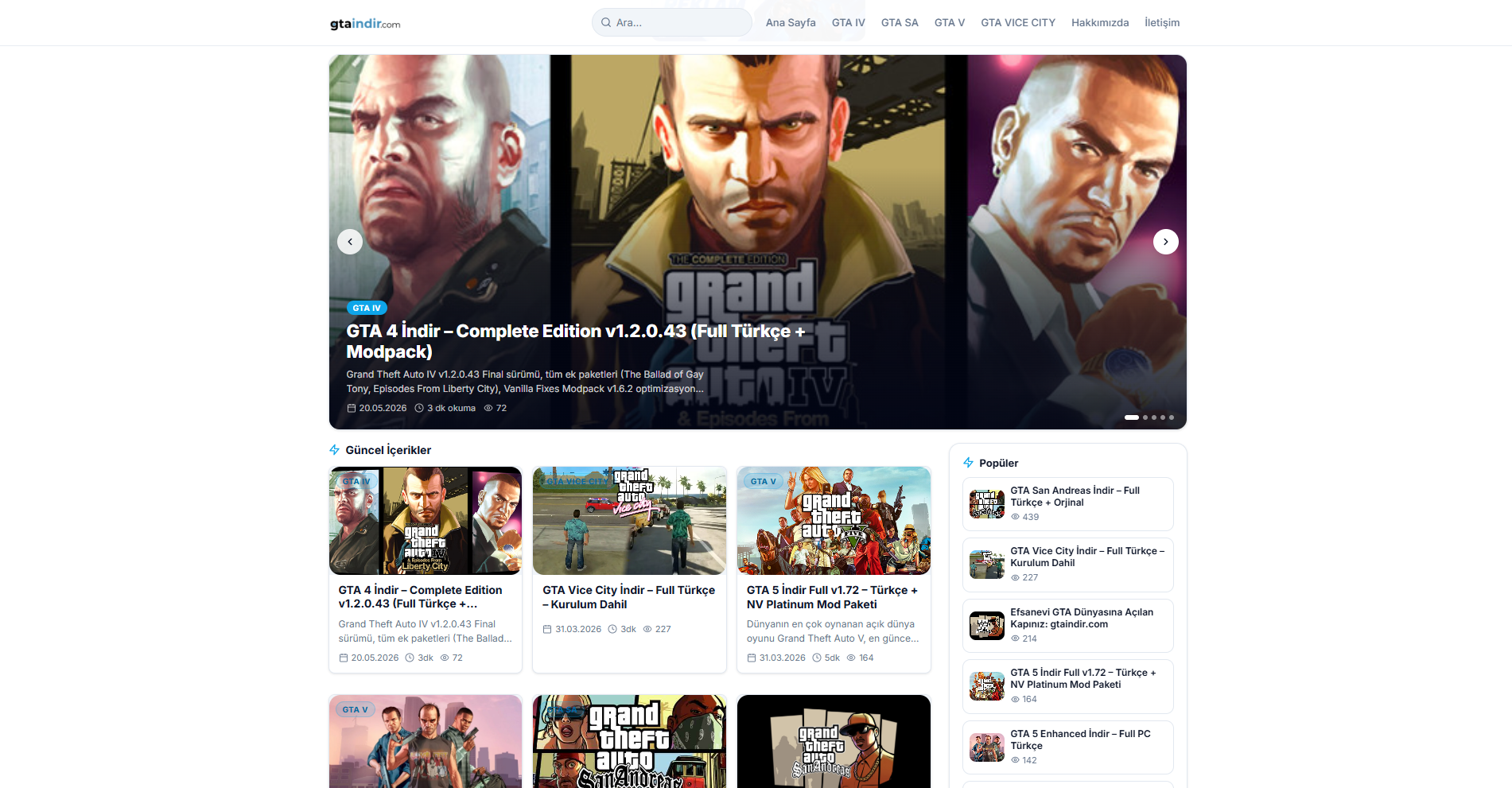 GTA İndir – Müasir Oyun Platforması Platformu